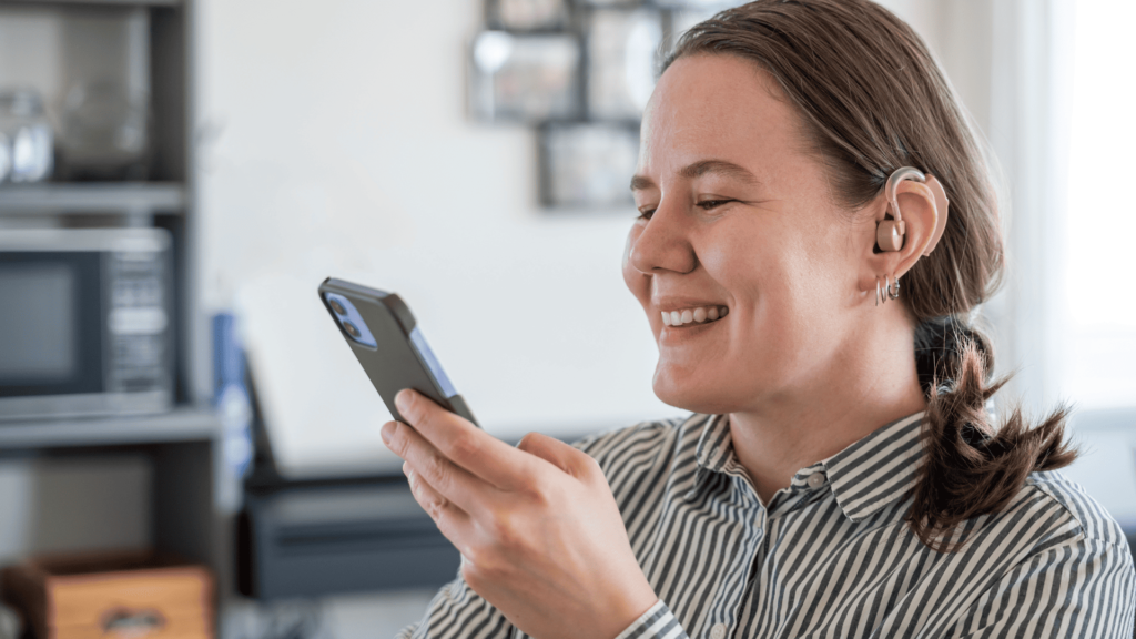 A woman using a smart-phone